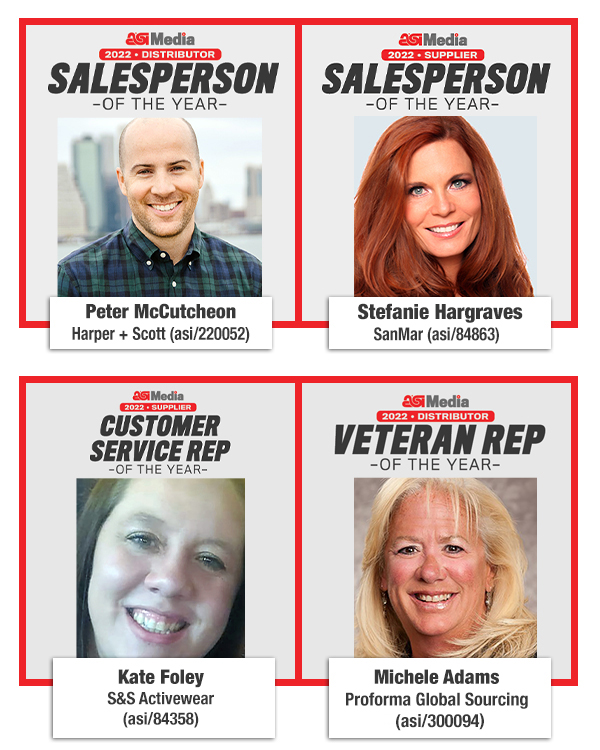 ASI Names Promo's Superstar Salespeople And Customer Service Rep Of The Year