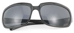 From Fields Manufacturing Inc. (asi/54100), The Manhattan sunglasses feature a black frame and smoke lenses.