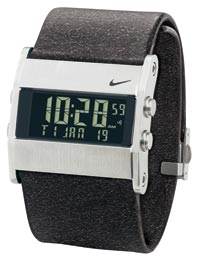 From VLC Distribution Co. (asi/93161), the Nike Oregon Series, Model WA0038-213,
is a perfect example of the type of new retro
digital watch designs that are growing even more popular in men's fashion.
