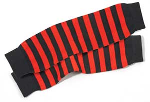 From Fox Run Sports (asi/55233), striped leg warmers that can be made it tons of different color combinations.