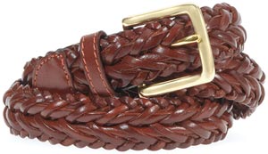 From Edwards Garment (asi/51752), the leather braided belt is back to fulfill all wearers' preppie desires.