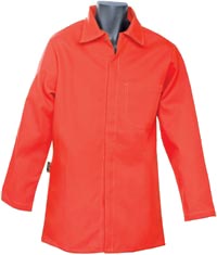 From Codet Newport Corp. (asi/45605), this 100% cotton twill coat in blazing orange.