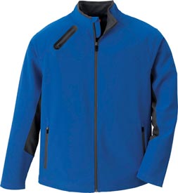 From Ash City (asi/37127), style 88621 is a three-layer soft-shell jacket with waterproof fabric and a shoulder pocket for an audio device.