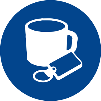 mug and keychain