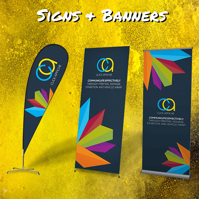 signs and banners