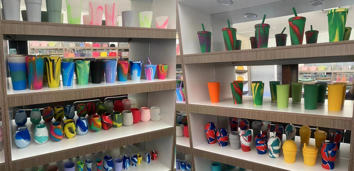 colorful drinkware display