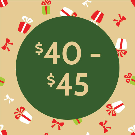 Holiday $40-$45