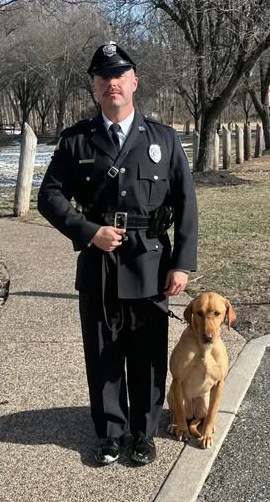 K-9 Sable and handler Ptl. Joseph Olivo