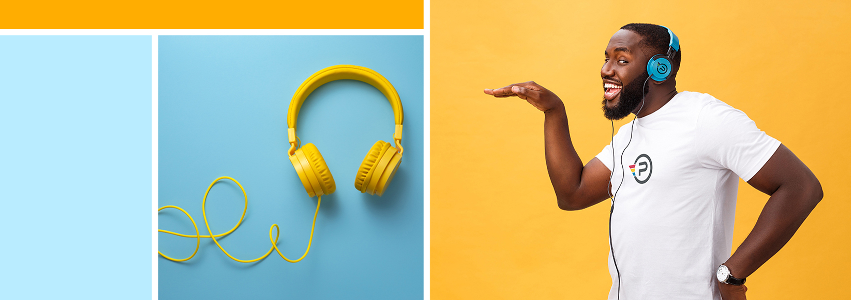 man wearing headphones