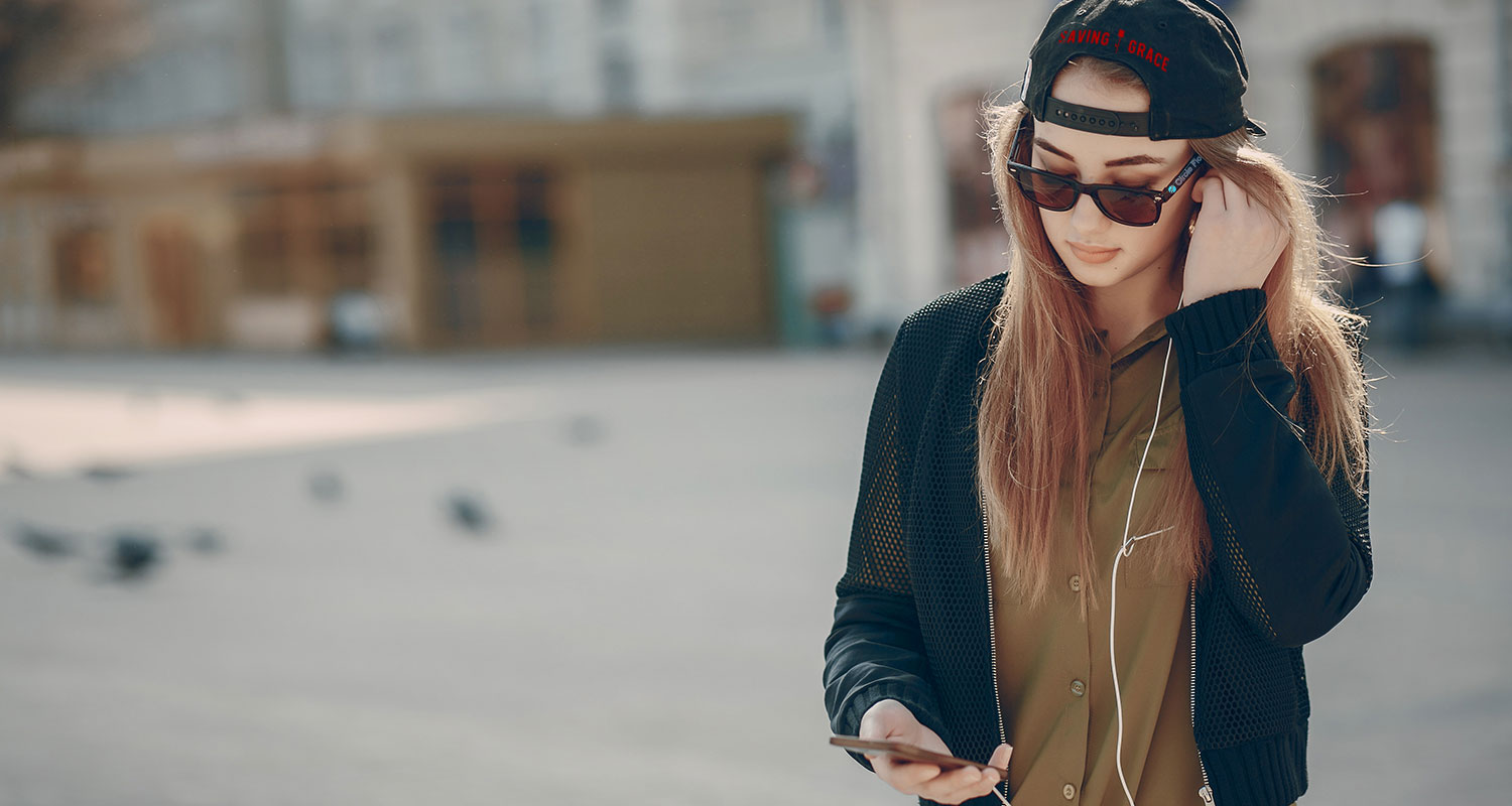 girl listening to music