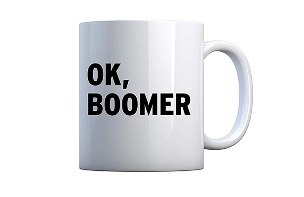 OK Boomer mug from Amazon store Indica Plateau.