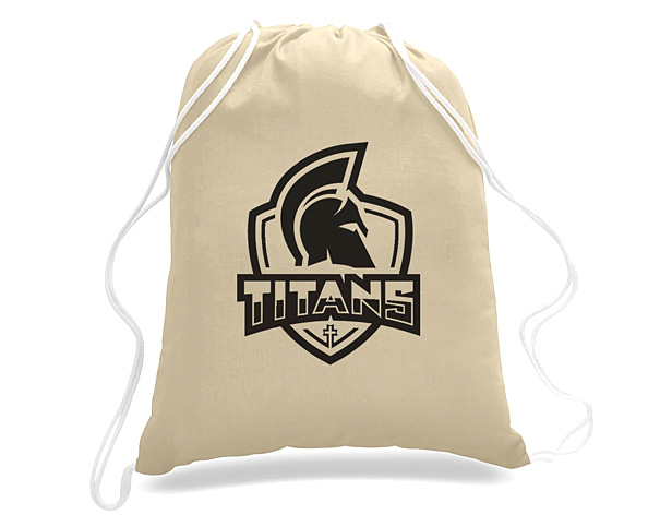 sport cotton drawstring bag cinch pack