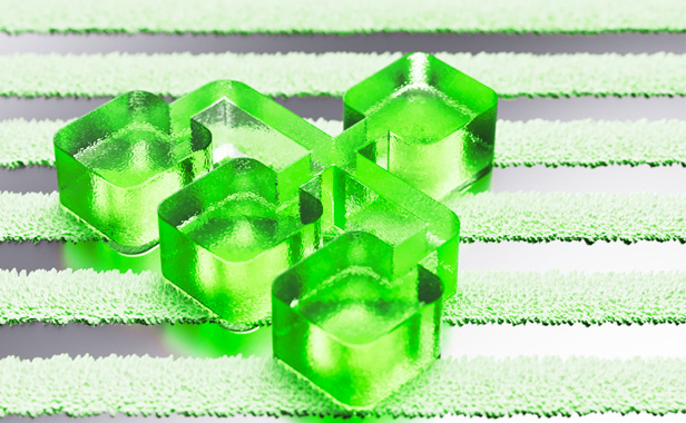 green cube structure