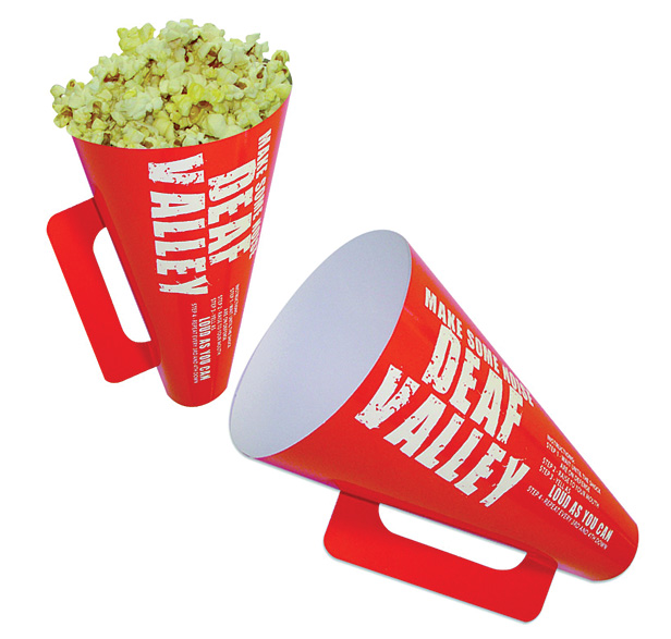 megaphone popcorn bucket