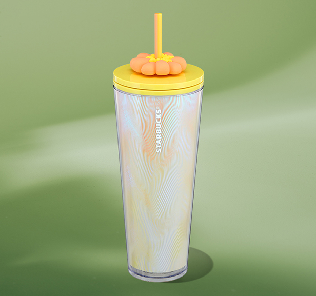 Swirl Cold Cup with Flower Charm