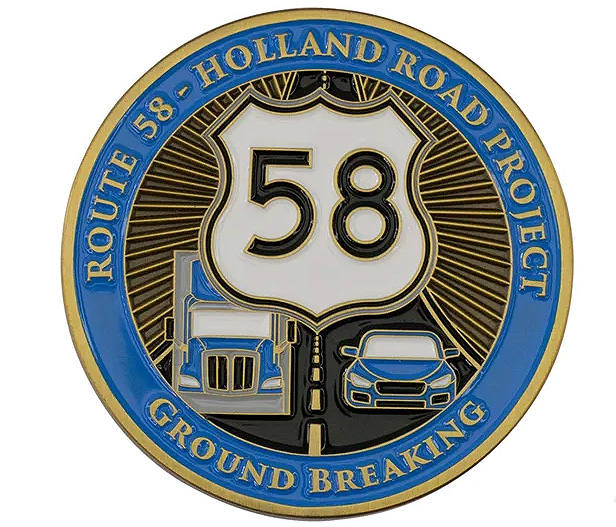 die-struck enamel challenge coin